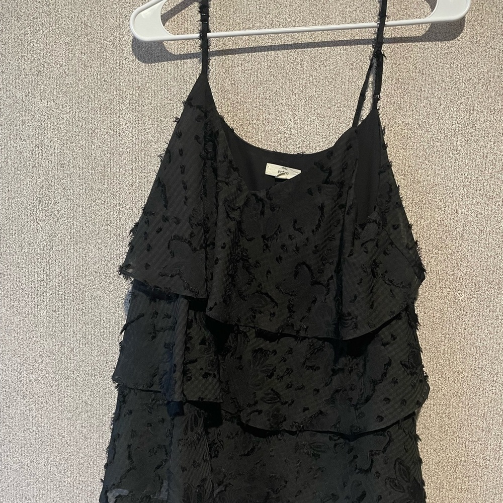 Entro Elegant Black Layered Camisole